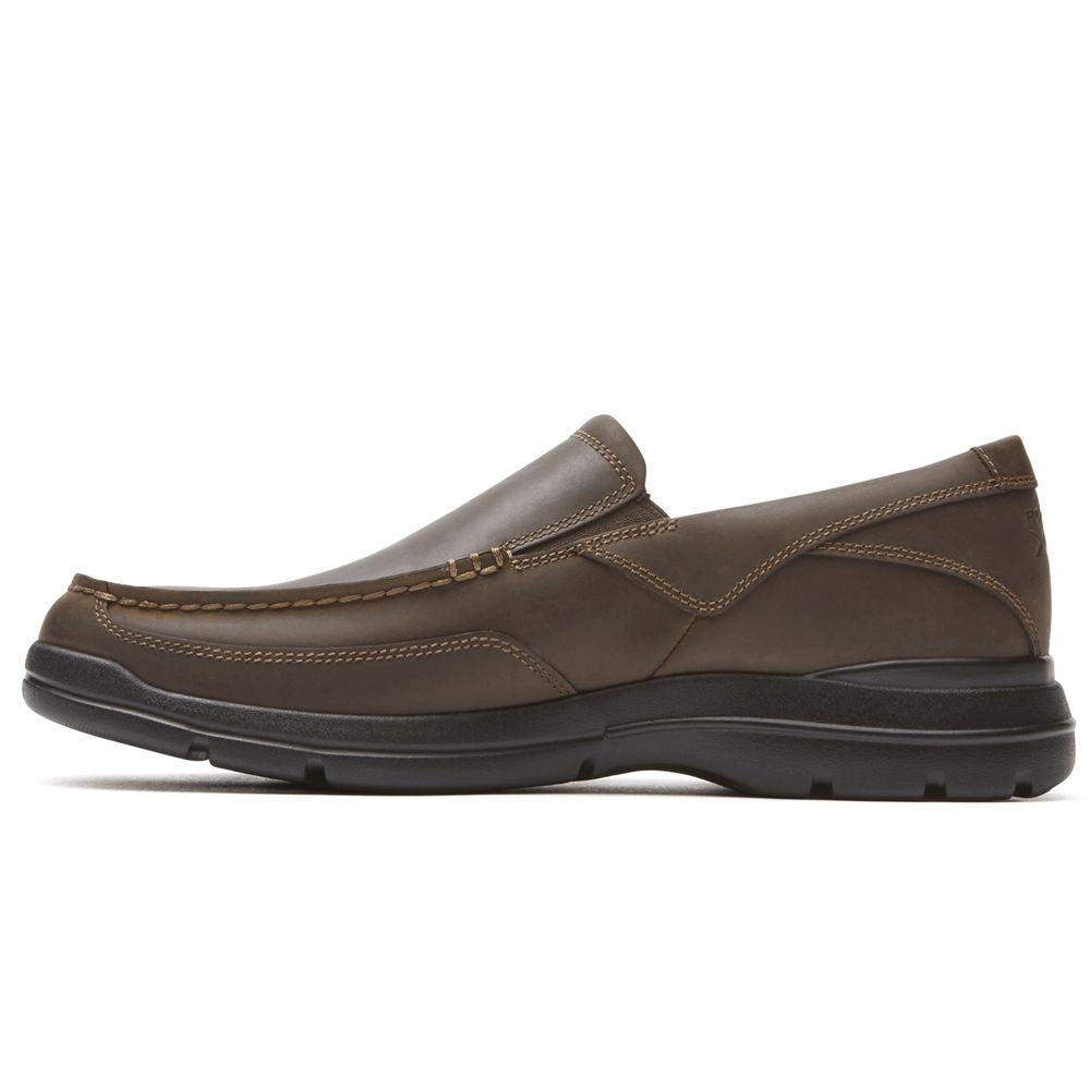 Slip-Ons Rockport Hombre Mexico - Junction Point Marrom Oscuro - QGMBE1674